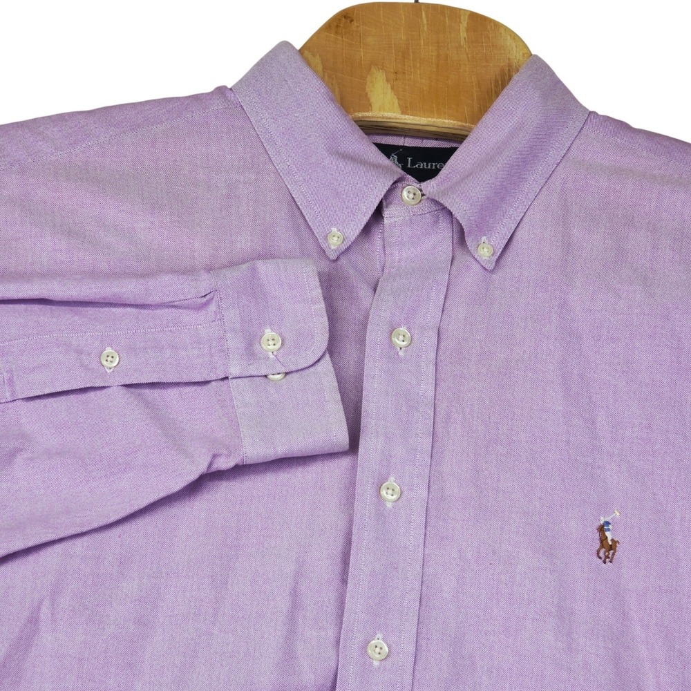 Ralph‎ Lauren Classic Fit Shirt Men's Size 17 32/33 Oxford Button Down Purple